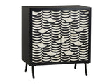 Capella Black/Cream Two-Door Cabinet - Ornate Home