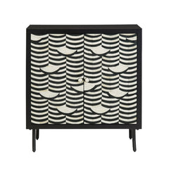 Capella Black/Cream Two-Door Cabinet - Ornate Home