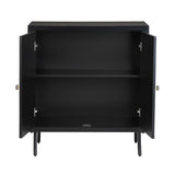 Capella Black/Cream Two-Door Cabinet - Ornate Home
