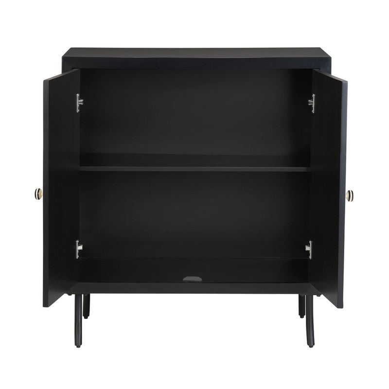 Capella Black/Cream Two-Door Cabinet - Ornate Home