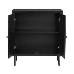 Capella Black/Cream Two-Door Cabinet - Ornate Home