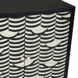 Capella Black/Cream Two-Door Cabinet - Ornate Home