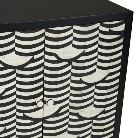 Capella Black/Cream Two-Door Cabinet - Ornate Home