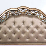 Capella Brushed Gold E.King Bed - Ornate Home