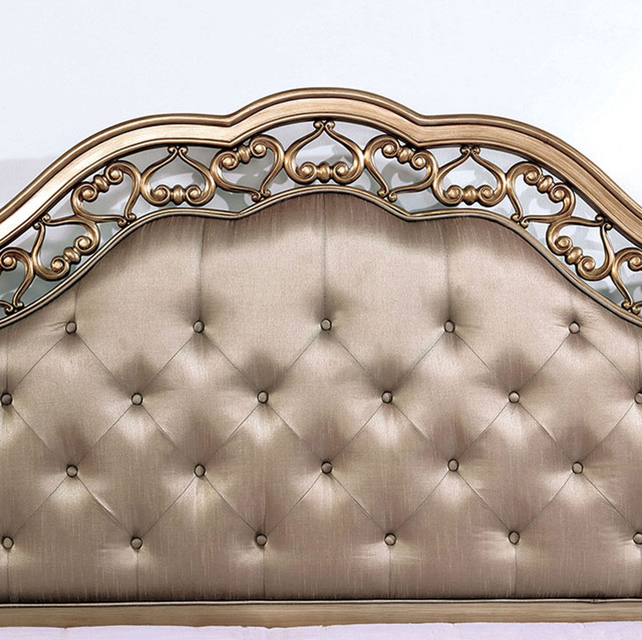 Capella Brushed Gold E.King Bed - Ornate Home