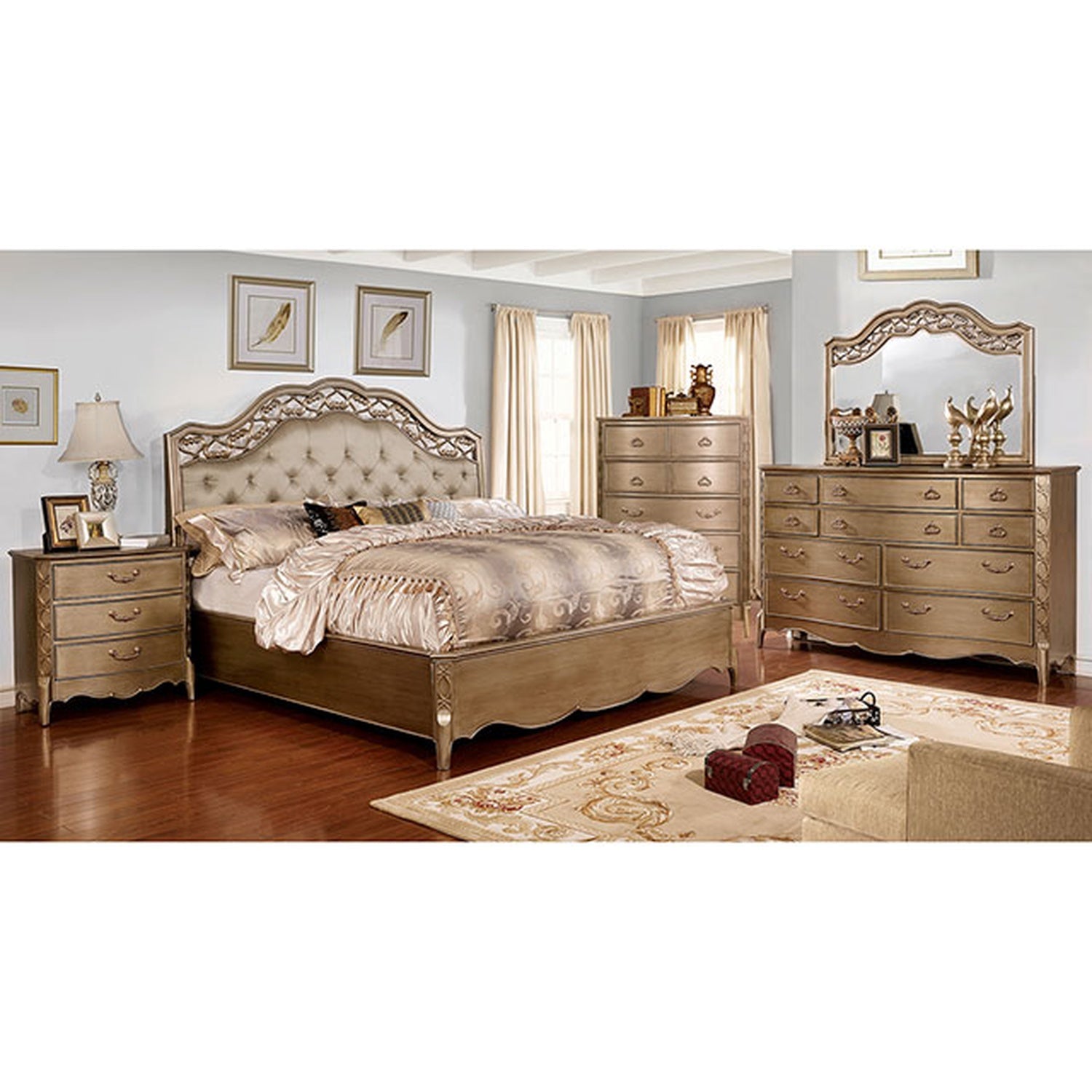 Capella Brushed Gold Mirror - Ornate Home