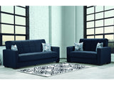 Capella Denim Dark Blue Loveseat Sofa Bed - Ornate Home