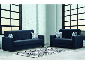 Capella Denim Dark Blue Loveseat Sofa Bed - Ornate Home