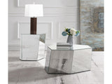 Capella Silver 2-piece Mirrored Coffee and End Table Set - Ornate Home