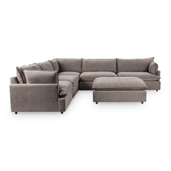 Caplan 6 Piece Sectional with Ottoman - Ornate Home