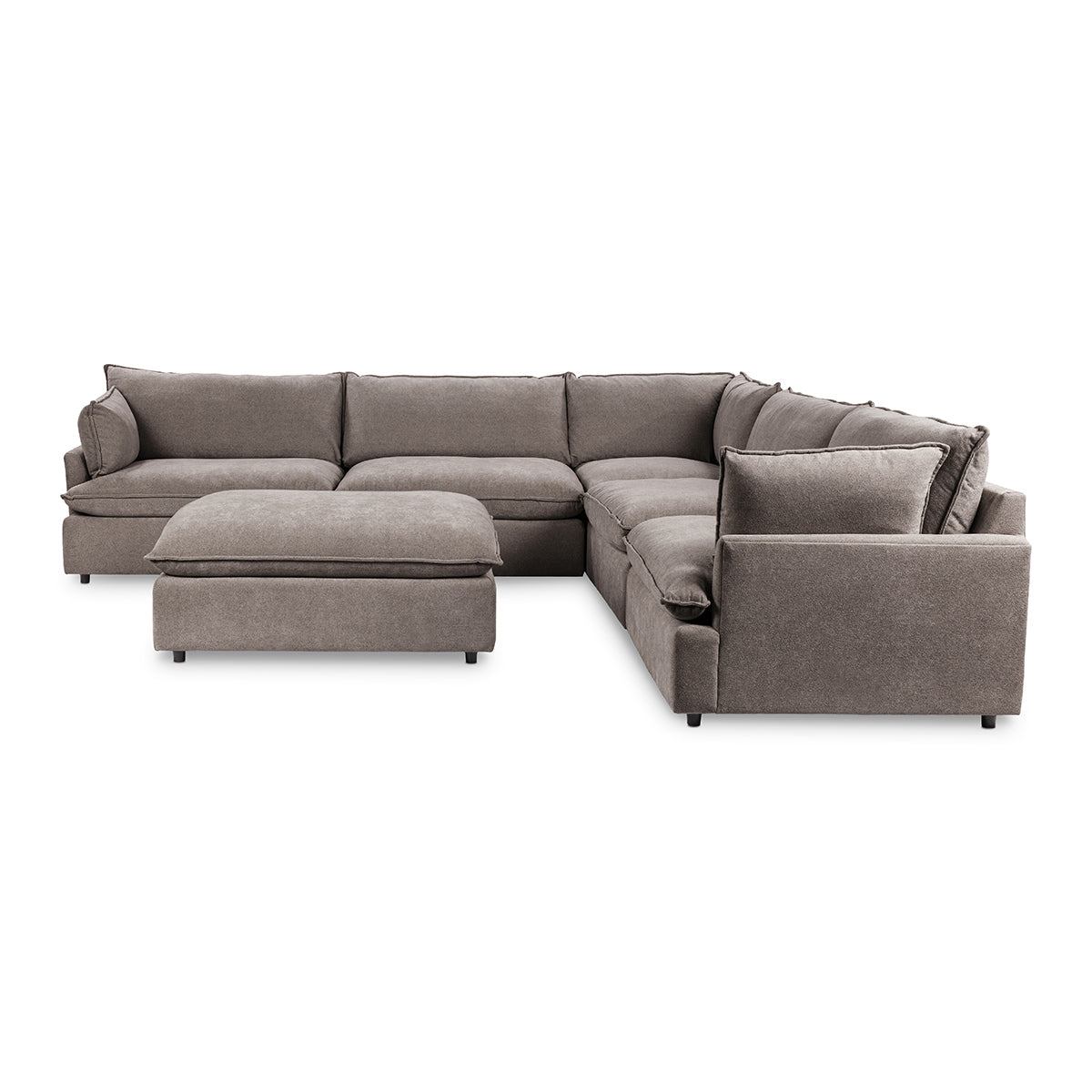 Caplan 6 Piece Sectional with Ottoman - Ornate Home