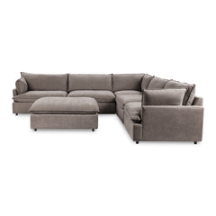 Caplan 6 Piece Sectional with Ottoman - Ornate Home