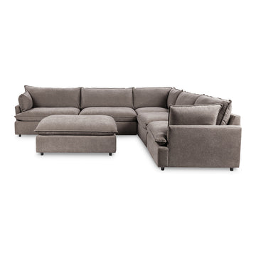 Caplan 6 Piece Sectional with Ottoman - Ornate Home
