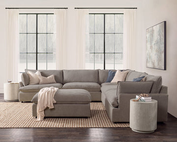 Caplan 6 Piece Sectional with Ottoman - Ornate Home