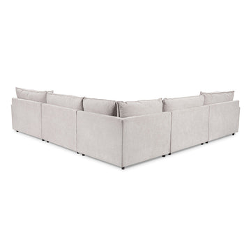 Caplan 6 Piece Sectional with Ottoman - Ornate Home