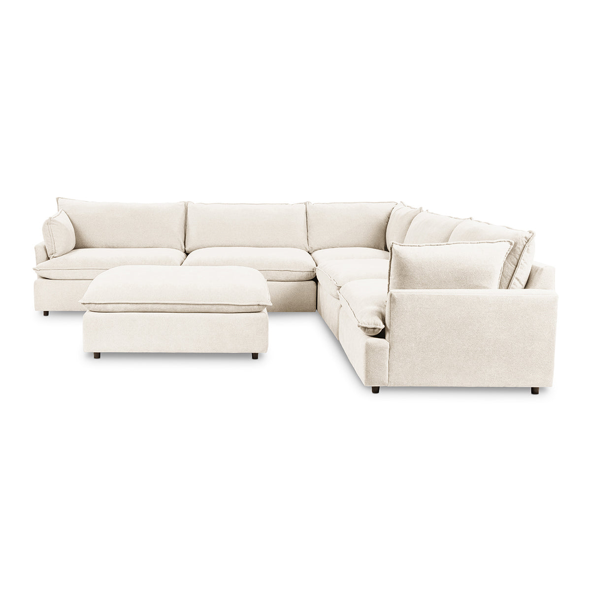 Caplan 6 Piece Sectional with Ottoman - Ornate Home