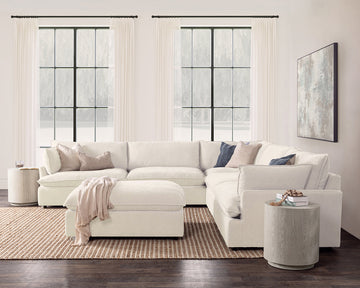 Caplan 6 Piece Sectional with Ottoman - Ornate Home