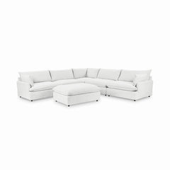 Caplan 6 Piece Sectional with Ottoman - Ornate Home