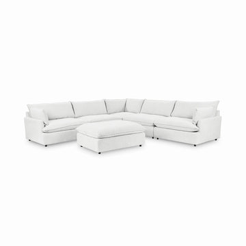 Caplan 6 Piece Sectional with Ottoman - Ornate Home