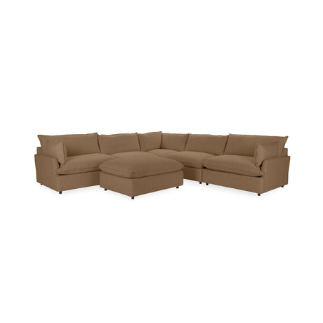 Caplan 6 Piece Sectional with Ottoman - Ornate Home