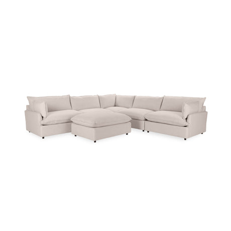 Caplan 6 Piece Sectional with Ottoman - Ornate Home