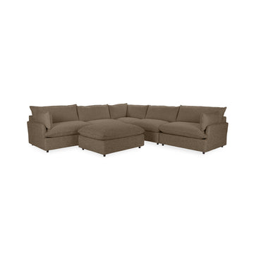 Caplan 6 Piece Sectional with Ottoman - Ornate Home