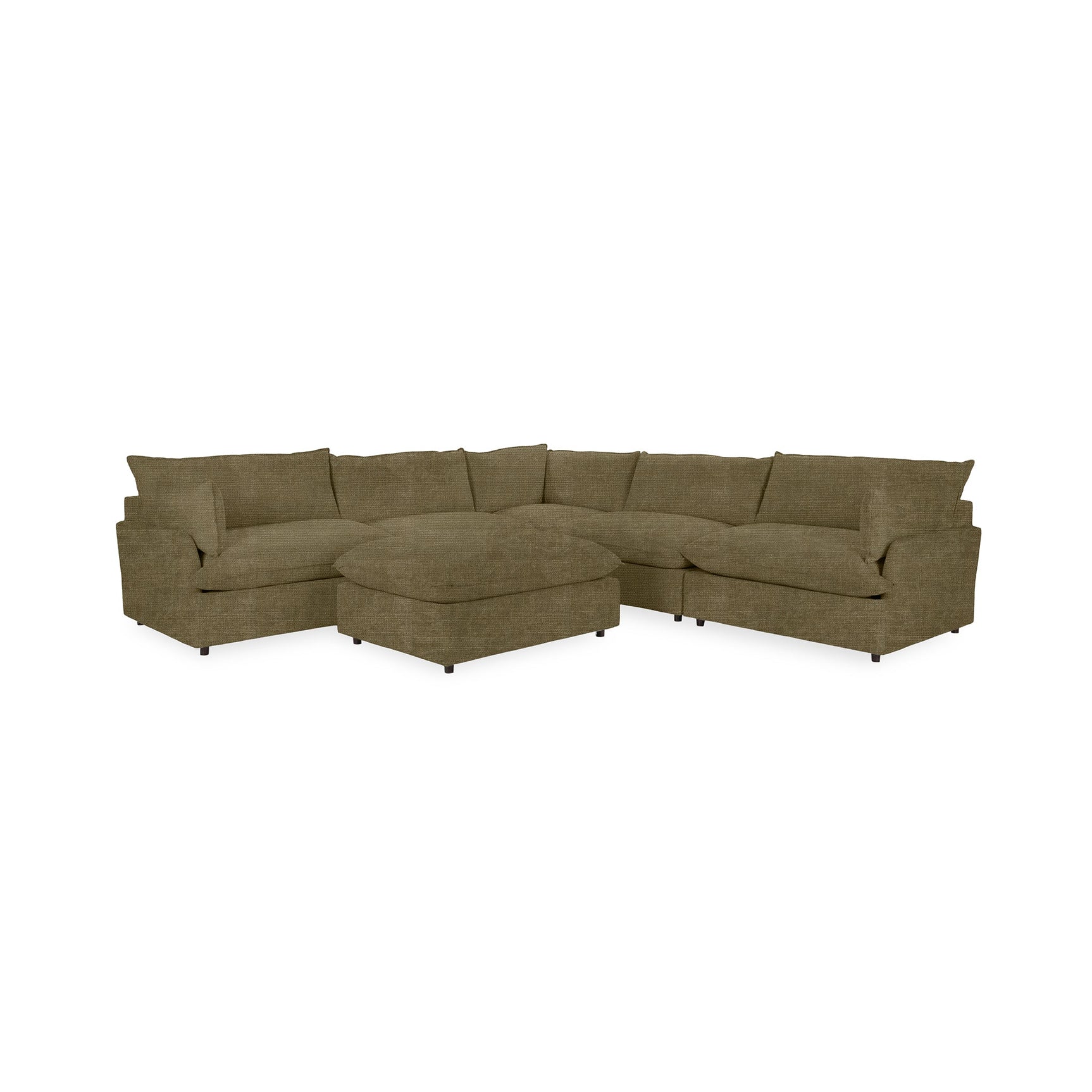 Caplan 6 Piece Sectional with Ottoman - Ornate Home
