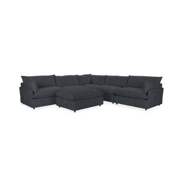 Caplan 6 Piece Sectional with Ottoman - Ornate Home