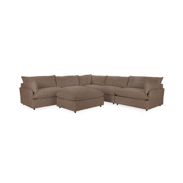 Caplan 6 Piece Sectional with Ottoman - Ornate Home