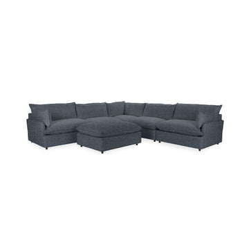 Caplan 6 Piece Sectional with Ottoman - Ornate Home