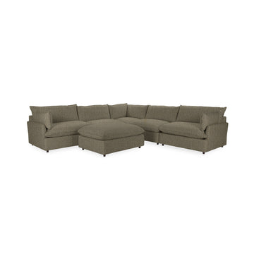Caplan 6 Piece Sectional with Ottoman - Ornate Home