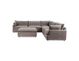 Caplan Charcoal 6 Piece Modular Sectional w/ Ottoman - Ornate Home
