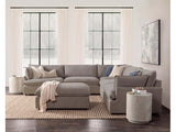 Caplan Charcoal 6 Piece Modular Sectional w/ Ottoman - Ornate Home