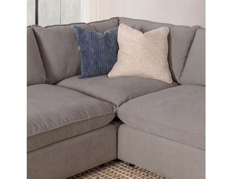 Caplan Charcoal 6 Piece Modular Sectional w/ Ottoman - Ornate Home