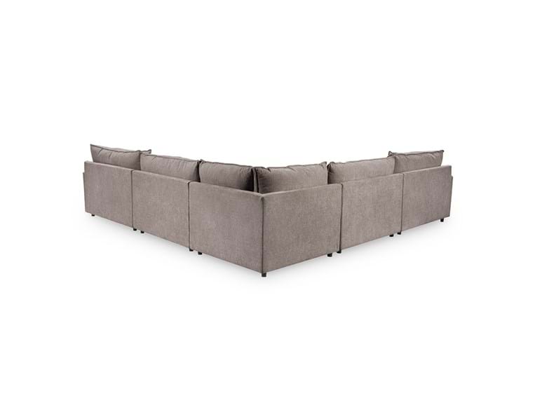 Caplan Charcoal Upholstered 5 Piece Modular Sectional - Ornate Home