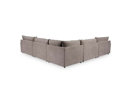 Caplan Charcoal Upholstered 5 Piece Modular Sectional - Ornate Home