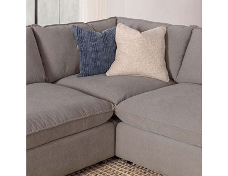 Caplan Charcoal Upholstered 5 Piece Modular Sectional - Ornate Home