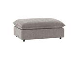 Caplan Charcoal Upholstered Ottoman - Ornate Home