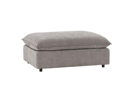 Caplan Charcoal Upholstered Ottoman - Ornate Home