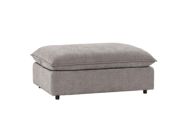 Caplan Charcoal Upholstered Ottoman - Ornate Home