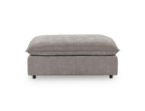 Caplan Charcoal Upholstered Ottoman - Ornate Home