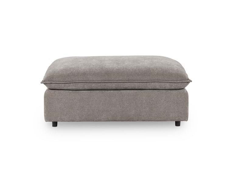 Caplan Charcoal Upholstered Ottoman - Ornate Home