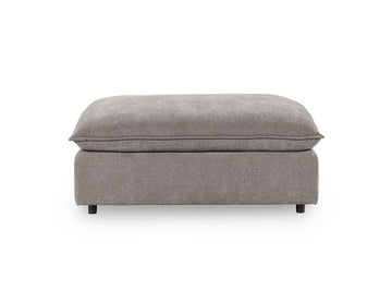 Caplan Charcoal Upholstered Ottoman - Ornate Home