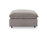 Caplan Charcoal Upholstered Ottoman - Ornate Home