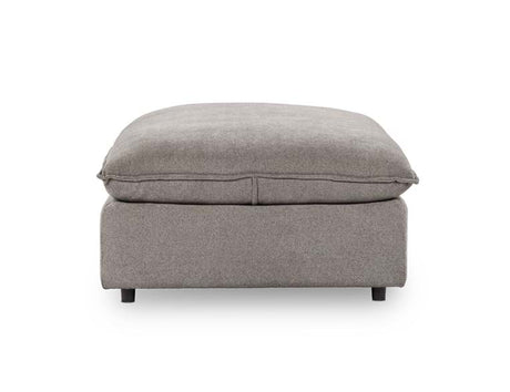 Caplan Charcoal Upholstered Ottoman - Ornate Home