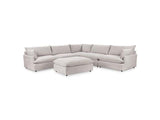 Caplan Gray 6 Piece Modular Sectional w/ Ottoman - Ornate Home