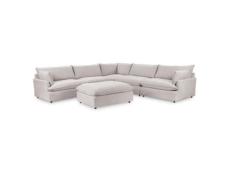 Caplan Gray 6 Piece Modular Sectional w/ Ottoman - Ornate Home
