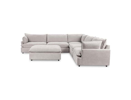 Caplan Gray 6 Piece Modular Sectional w/ Ottoman - Ornate Home