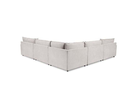 Caplan Gray 6 Piece Modular Sectional w/ Ottoman - Ornate Home