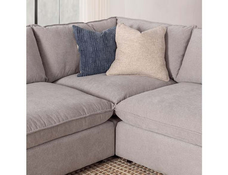 Caplan Gray 6 Piece Modular Sectional w/ Ottoman - Ornate Home